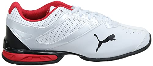 PUMA Men's TAZON 6 FM Cross Training Sneaker, Puma White-Puma Black-Puma Silver, 12