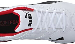 PUMA Men's TAZON 6 FM Cross Training Sneaker, Puma White-Puma Black-Puma Silver, 12