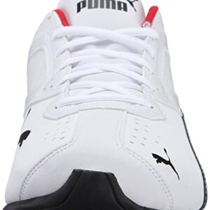 PUMA Men's TAZON 6 FM Cross Training Sneaker, Puma White-Puma Black-Puma Silver, 12