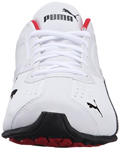 PUMA Men's TAZON 6 FM Cross Training Sneaker, Puma White-Puma Black-Puma Silver, 12