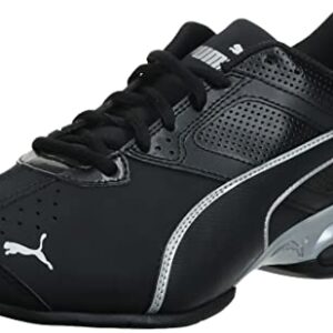 PUMA Men's Tazon 6 FM Puma Black/ Puma Silver Running Shoe - 11 D(M) US