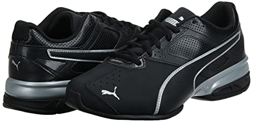 PUMA Men's Tazon 6 FM Puma Black/ Puma Silver Running Shoe - 11 D(M) US