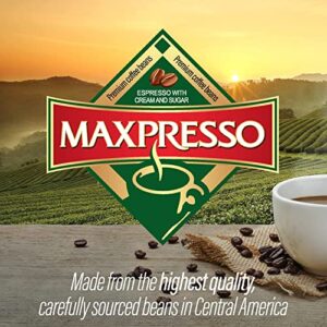 Maxpresso 3 in 1 Korean Instant Coffee Mix - Single Serve Sticks 100 Packets with Creamer and Sugar Premium Hot or Iced Coffee Blend Rich Flavor