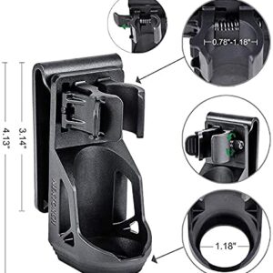 Nextorch V5 Tactical Flashlight Holster with Lever Side Lock System Only for 1"-1.25" Diameter Flashlight (Holster Head Diameter 0.78"-1.18" Bottom Diameter 1.18")