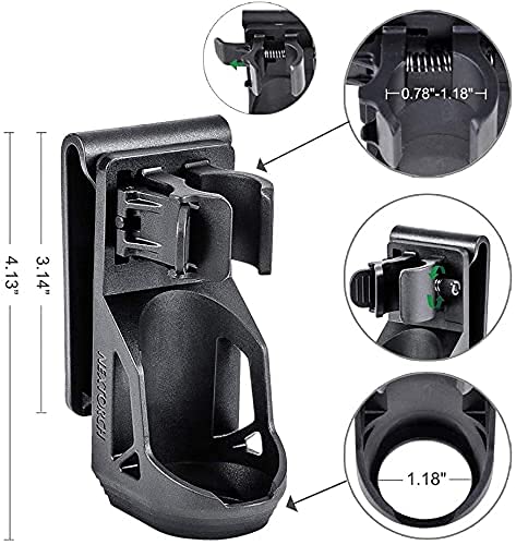 Nextorch V5 Tactical Flashlight Holster with Lever Side Lock System Only for 1"-1.25" Diameter Flashlight (Holster Head Diameter 0.78"-1.18" Bottom Diameter 1.18")