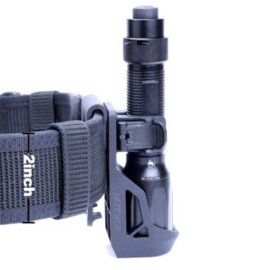 Nextorch V5 Tactical Flashlight Holster with Lever Side Lock System Only for 1"-1.25" Diameter Flashlight (Holster Head Diameter 0.78"-1.18" Bottom Diameter 1.18")