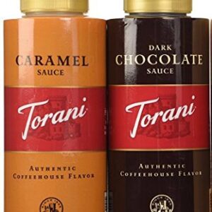 Torani 16.5oz 2-pack Sauce Sampler, Chocolate & Caramel