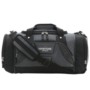 tprc adventure weekender nylon duffel bag, grey, 20 inch 34.4l