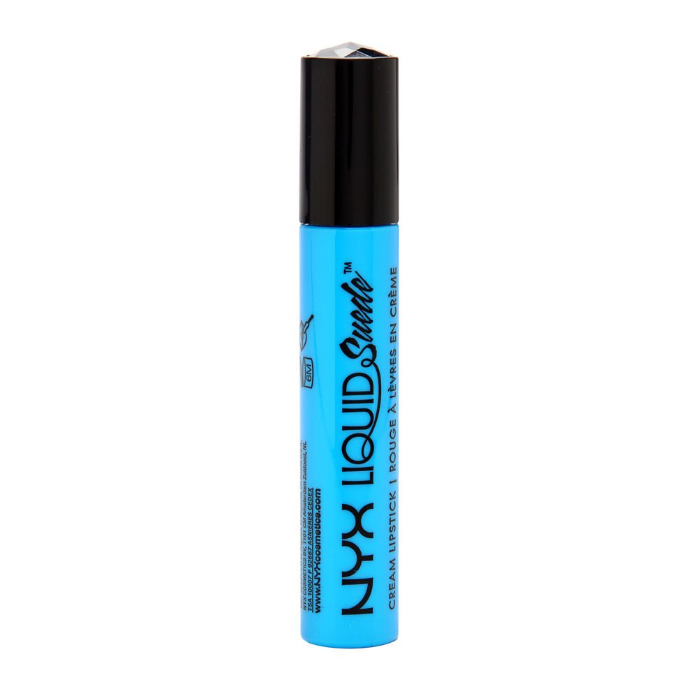 NYX PROFESSIONAL MAKEUP Liquid Suede Cream Lipstick - Little Denim Dress (Bright Sky Blue)