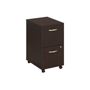 bush business furniture series c 2 drawer mobile file cabinet in mocha cherry - assembled
