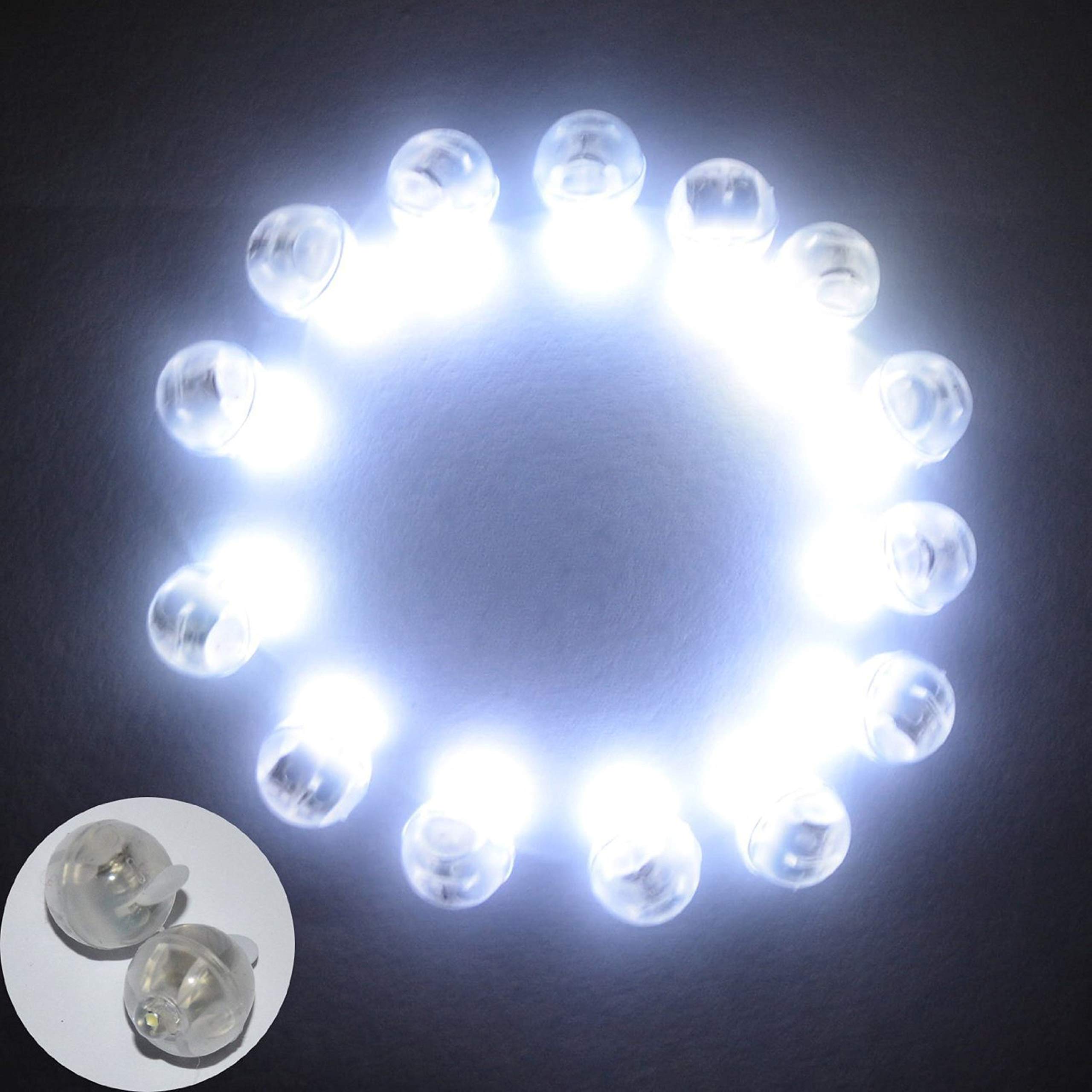 Neo LOONS® 100pcs/lot 100 X White Round Led Flash Ball Lamp Balloon Light Long Standby time for Paper Lantern Balloon Light Party Wedding Decoration