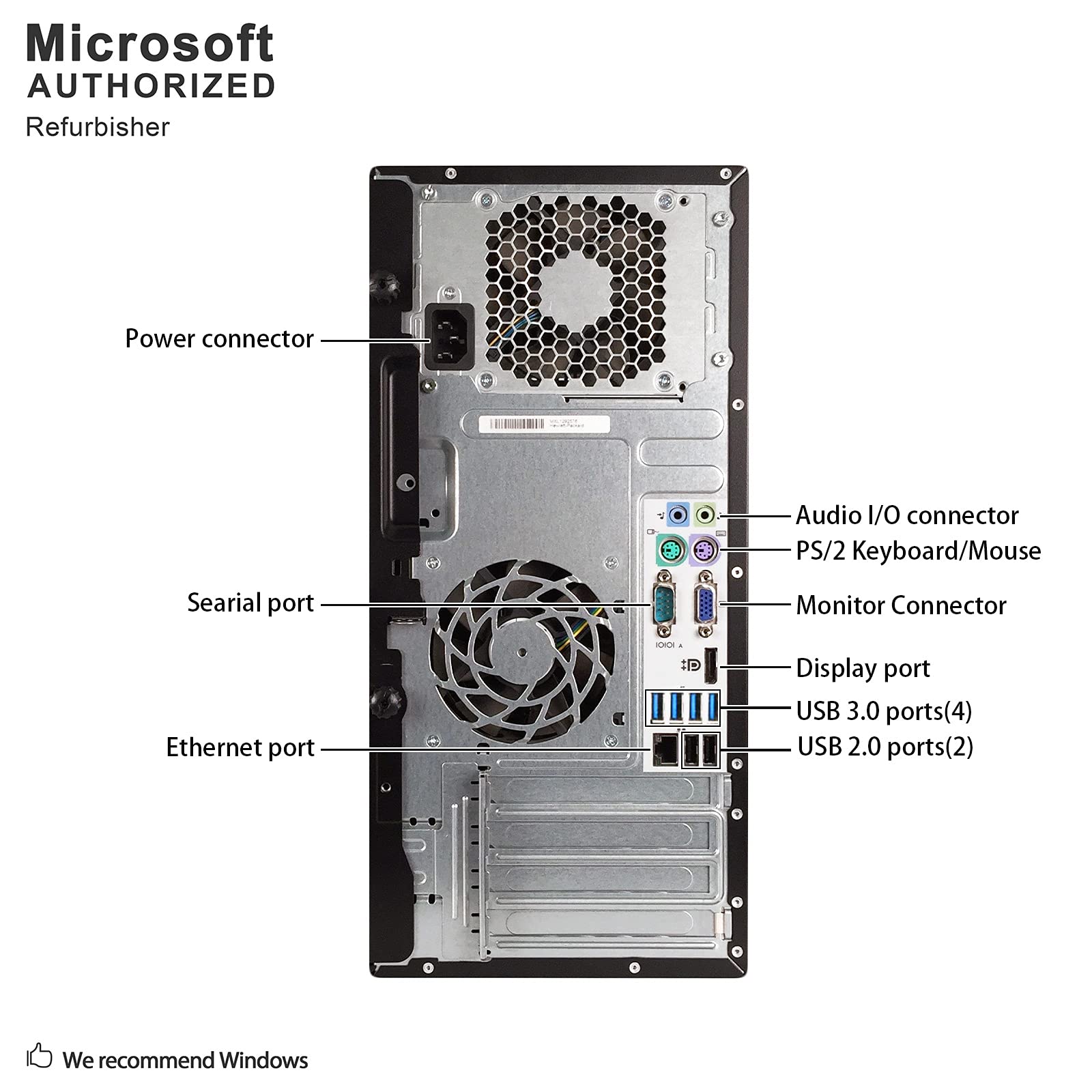 HP Compaq 6300 Pro Minitower PC - Intel Core i5-3470 3.2GHz 8GB 500GB DVDRW Windows 10 Pro (Renewed)