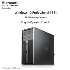 HP Compaq 6300 Pro Minitower PC - Intel Core i5-3470 3.2GHz 8GB 500GB DVDRW Windows 10 Pro (Renewed)