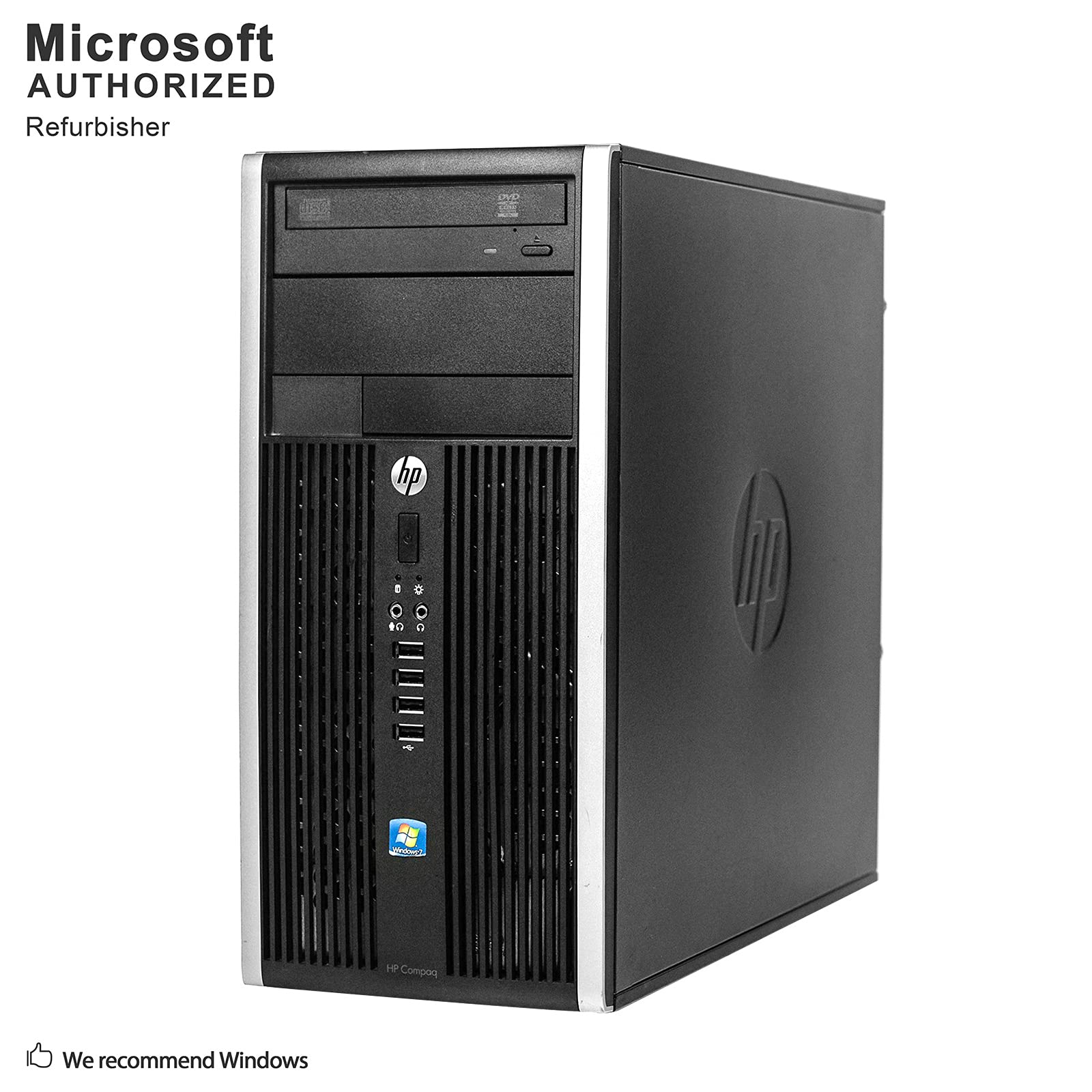 HP Compaq 6300 Pro Minitower PC - Intel Core i5-3470 3.2GHz 8GB 500GB DVDRW Windows 10 Pro (Renewed)