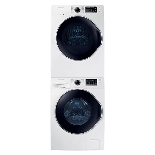 SAMSUNG 4.0 cu. ft. Electric Dryer, Compact Clothes Drying Machine, Stackable for Small Spaces w/ Sensor Dry, 12 Preset Cycles, Reversible Door, Internal Drum Light, DV22K6800EW/A1, White