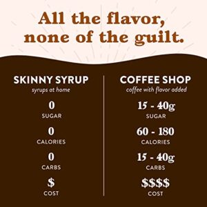 Jordan's Skinny Syrups Sugar Free Coffee Syrup, Vanilla, Salted Caramel & Mocha Syrups, Zero Calorie Flavoring for Latte & More, Gluten-Free, Keto Friendly, 12.7 Fl Oz, 3 Variety Pack