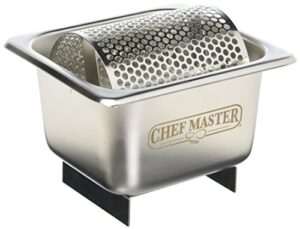 chef master 90021 butter wheel | stainless steel butter spreader wheel | spreads butter evenly | stainless steel butter roller | holds 3 sticks of butter