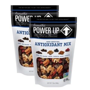 power up trail mix - antioxidant mix, 100% all natural trail mix (pack of 2)