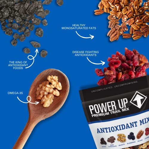 Power Up Trail Mix - Antioxidant Mix, 100% All Natural Trail Mix (Pack of 2)