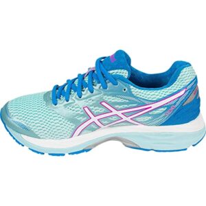 asics women's gel-cumulus 18 running shoe, aqua splash/white/pink glow, 5.5 m us