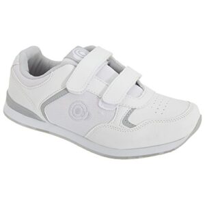 dek womens/ladies lady skipper touch fastening trainer-style bowling shoes (8 us) (white)
