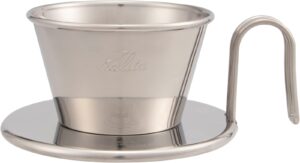 kalita wds-155#04103 wave series coffee dripper, stainless steel, for 1-2 people, tsubame & kalita wds-155