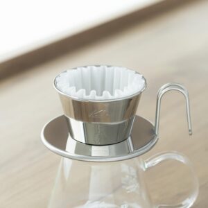 Kalita WDS-155#04103 Wave Series Coffee Dripper, Stainless Steel, For 1-2 People, TSUBAME & Kalita WDS-155