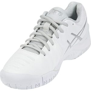 ASICS Women's Gel-Resolution 7 Tennis Shoe, White/Silver, 5 M US