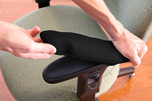 Ergo360 Soft Chair Arm Pad Covers Stretch Over Armrests 10.5" to 13" Long. Restore, Protect, and Cushion Chair Armrests. Complete Set of 2. Simple Installation.