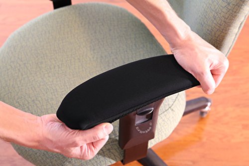 Ergo360 Soft Chair Arm Pad Covers Stretch Over Armrests 10.5" to 13" Long. Restore, Protect, and Cushion Chair Armrests. Complete Set of 2. Simple Installation.