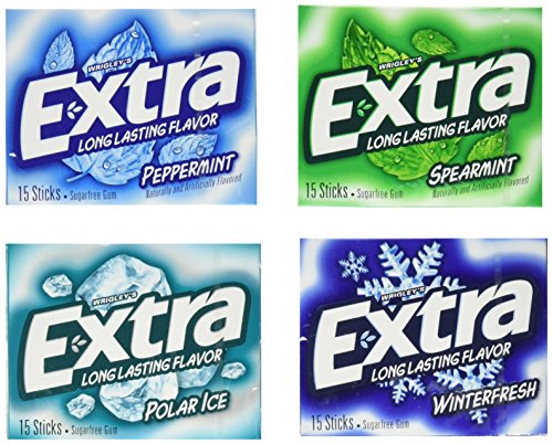 Extra Sugarfree Mint Gum Variety Box, 18 Count