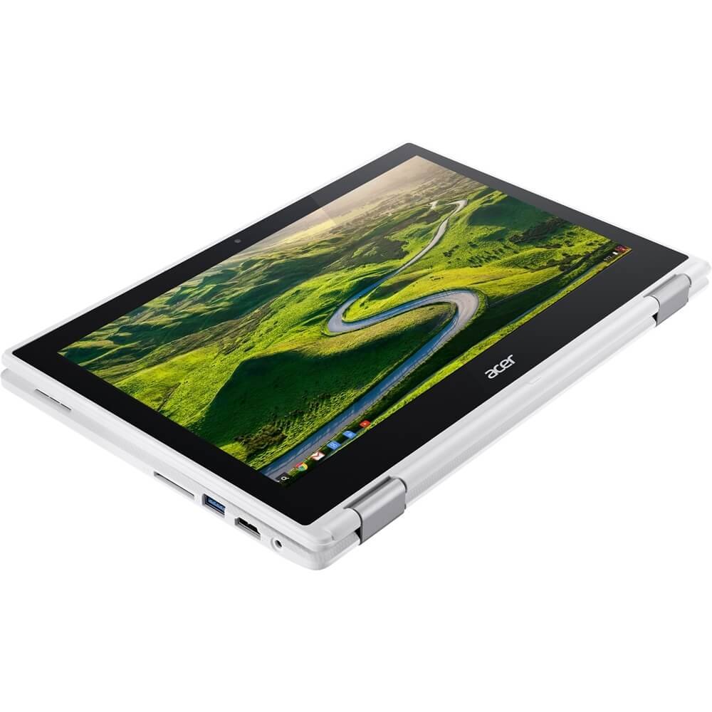 Acer - R 11 CB5-132T-C8ZW 2-in-1 11.6" Touch-Screen Chromebook - Intel Celeron - 4GB Memory - 16GB eMMC Flash Memory - White