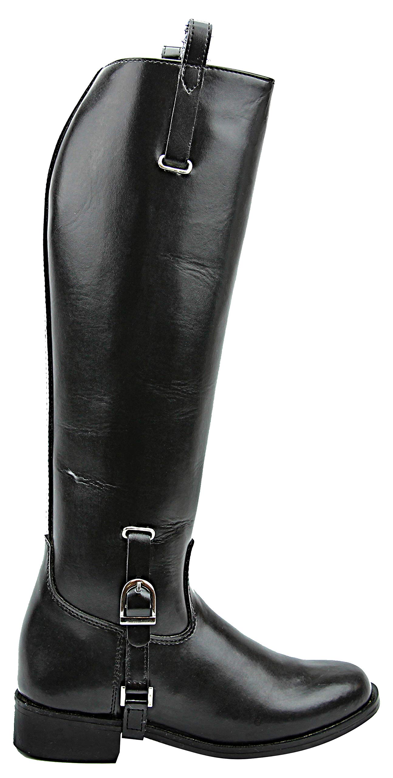 Hispar Women Ladies Dignity Dress Dressage Horse Riding Boots Stylish Fashion Equestrian Pull On - Black 11 Slim Calf