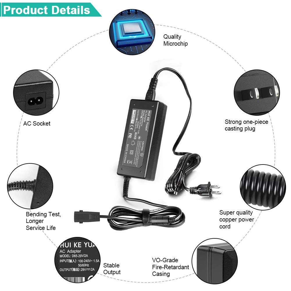 HKY Universal Lift Chair or Power Recliner Ac Dc Adapter Fit All Recliners, Lift Chair, Recliner Sofa, Recliner Couch,29v 2a Southern Motion FS2900-2000 P/N: SPS-2A29VDC-03-WM-SM mc140-power Cord