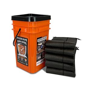 quick dam grab & go flood kit includes 5- 10ft flood barriers in bucket