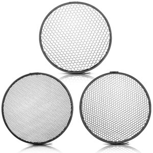 Neewer 7inch/ 18cm Standard Reflector Diffuser with 10/30/50 Degree Honeycomb Grid for Bowens Mount Studio Light Strobe Flash