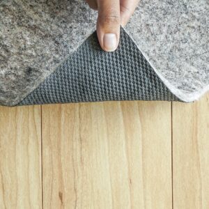 RUGPADUSA - Ultra Black - 3'x5' - 1/4" Thick - Felt + Rubber - Non-Slip Cushion Rug Pad - Available in 2 Thicknesses, Safe for Hardwood and All Surfaces