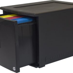 Storex 61265B01C File Cabinet, 1-Drawer, Black