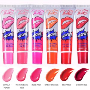 VeniCare 6 Colors Tattoo Magic Color Peel Off Mask Tint Long Lasting Waterproof Lip Gloss