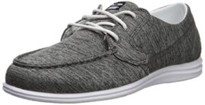 brunswick ladies karma bowling shoes- grey/white, 8.5