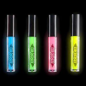 Rhode Island Novelty Assorted Color Glow In The Dark Lip Gloss (4)