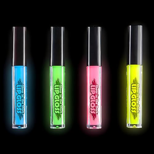 Rhode Island Novelty Assorted Color Glow In The Dark Lip Gloss (4)