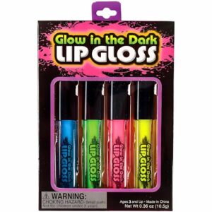 Rhode Island Novelty Assorted Color Glow In The Dark Lip Gloss (4)