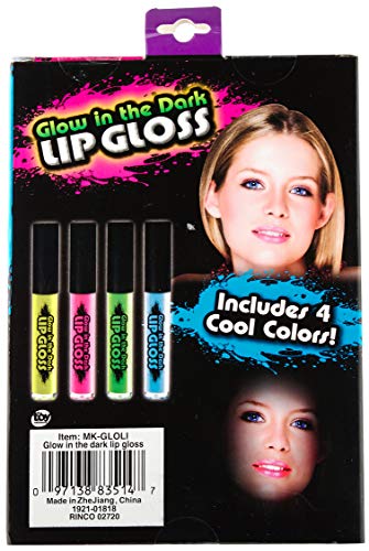 Rhode Island Novelty Assorted Color Glow In The Dark Lip Gloss (4)