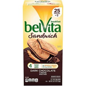 belvita dark chocolate creme breakfast sandwich, 25 ct.