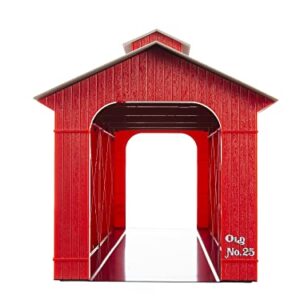 Lionel Electric O Gauge Model Train Accessories, Illuminated 24" Winter's Covered Bridge, 168 months to 999 months