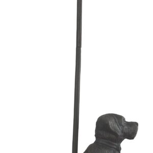 LuLu Decor, Cast Iron Decorative Dog Door Stopper with Rod, Door Stop with Handle (with Rod)