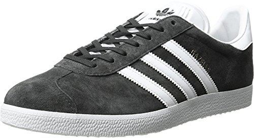 adidas Originals Gazelle Foundation Dark Grey Heather Solid Grey/White/Gold Metallic 10.5