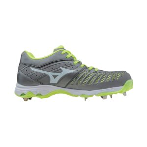 Mizuno Women's 9-Spike Advanced Sweep 3 Softball Shoe, Grey/White, 7 D US