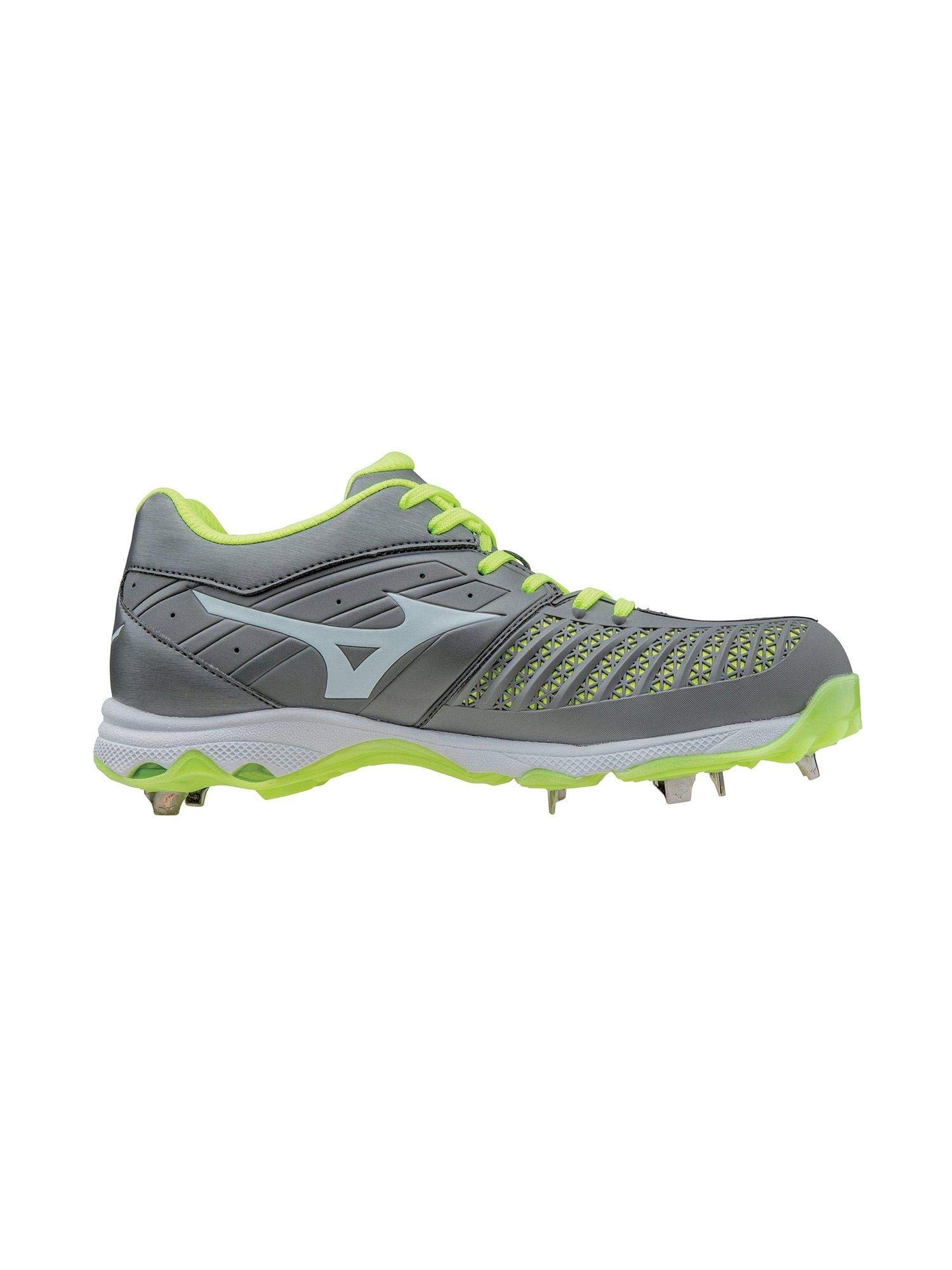 Mizuno Women's 9-Spike Advanced Sweep 3 Softball Shoe, Grey/White, 7 D US